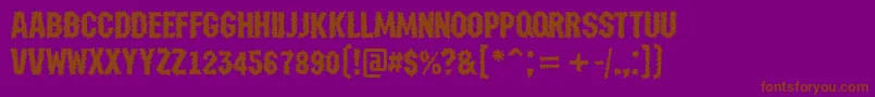 AMachinanovabrk Font – Brown Fonts on Purple Background