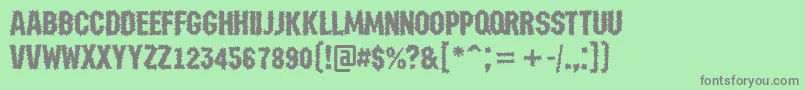 AMachinanovabrk Font – Gray Fonts on Green Background