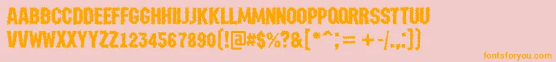 AMachinanovabrk Font – Orange Fonts on Pink Background