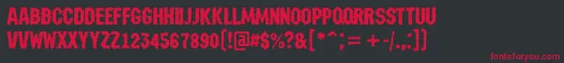 AMachinanovabrk Font – Red Fonts on Black Background