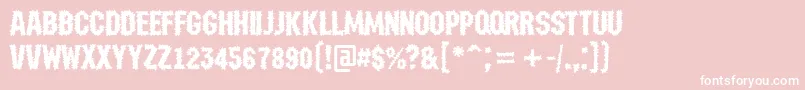 AMachinanovabrk Font – White Fonts on Pink Background