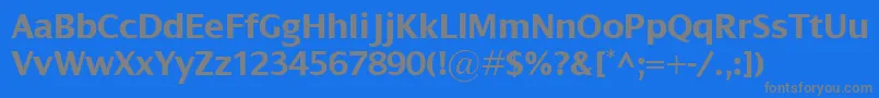 DialogBold-Schriftart – Graue Schriften auf blauem Hintergrund