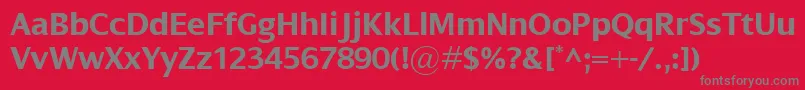 DialogBold Font – Gray Fonts on Red Background