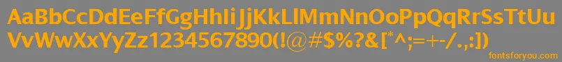 DialogBold Font – Orange Fonts on Gray Background