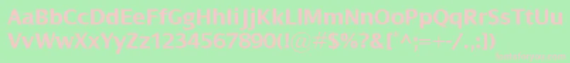 DialogBold Font – Pink Fonts on Green Background
