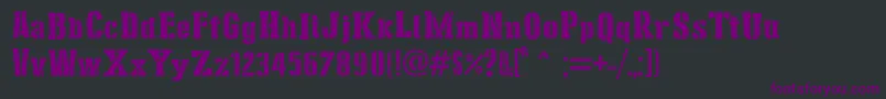 StencilCargoArmy Font – Purple Fonts on Black Background