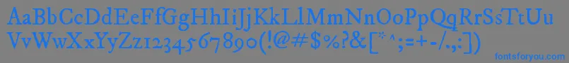 Imfepirm28p Font – Blue Fonts on Gray Background