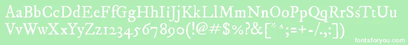 Imfepirm28p Font – White Fonts on Green Background