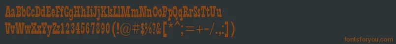 Rodeob-fontti – ruskeat fontit mustalla taustalla