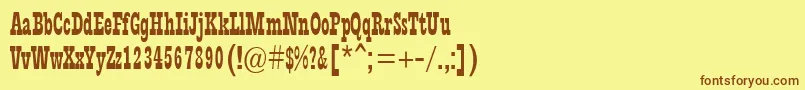 Rodeob-fontti – ruskeat fontit keltaisella taustalla