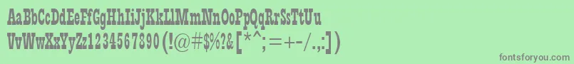 フォントRodeob – 緑の背景に灰色の文字