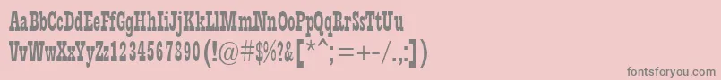 フォントRodeob – ピンクの背景に灰色の文字