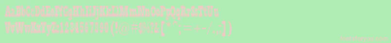 フォントRodeob – 緑の背景にピンクのフォント