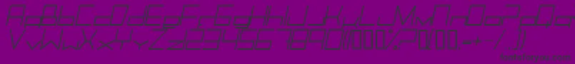 TrancemissionLightitalic-Schriftart – Schwarze Schriften auf violettem Hintergrund