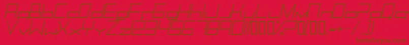 fuente TrancemissionLightitalic – Fuentes Marrones Sobre Fondo Rojo