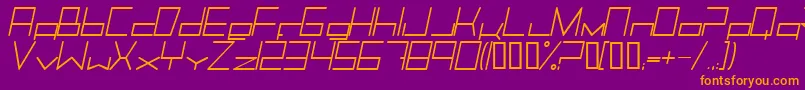 fuente TrancemissionLightitalic – Fuentes Naranjas Sobre Fondo Morado