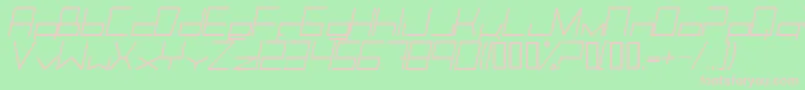 TrancemissionLightitalic Font – Pink Fonts on Green Background