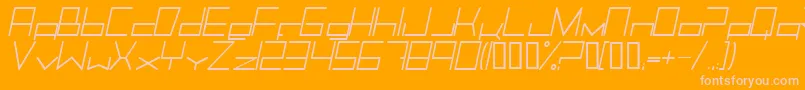 TrancemissionLightitalic-Schriftart – Rosa Schriften auf orangefarbenem Hintergrund