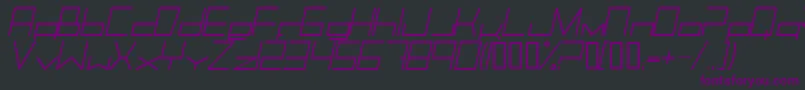 Шрифт TrancemissionLightitalic – фиолетовые шрифты на чёрном фоне