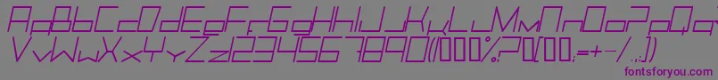 TrancemissionLightitalic Font – Purple Fonts on Gray Background