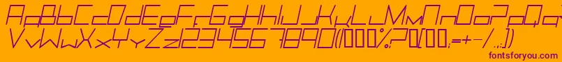Шрифт TrancemissionLightitalic – фиолетовые шрифты на оранжевом фоне