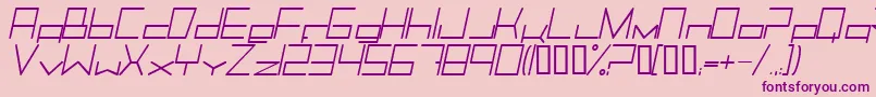 TrancemissionLightitalic-Schriftart – Violette Schriften auf rosa Hintergrund