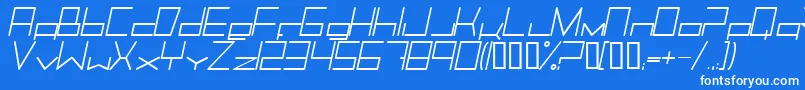 fuente TrancemissionLightitalic – Fuentes Blancas Sobre Fondo Azul
