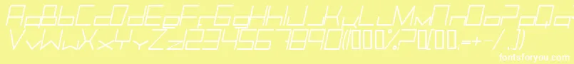 TrancemissionLightitalic Font – White Fonts on Yellow Background