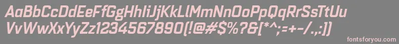 Quarcanormbolditalic Font – Pink Fonts on Gray Background