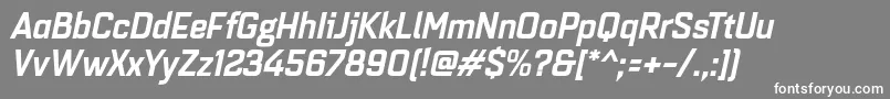 Quarcanormbolditalic Font – White Fonts on Gray Background
