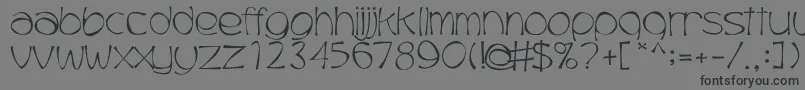 Шрифт Trubble – чёрные шрифты на сером фоне