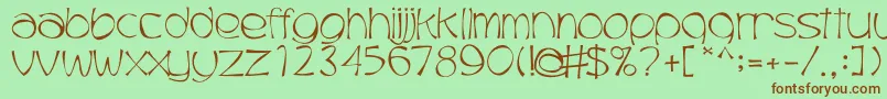 Trubble Font – Brown Fonts on Green Background