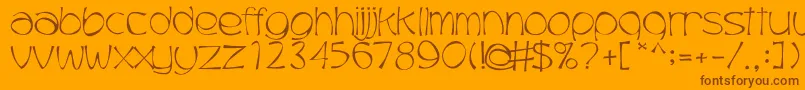 Trubble Font – Brown Fonts on Orange Background