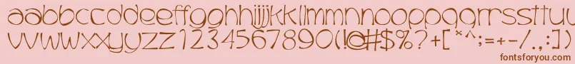 Trubble Font – Brown Fonts on Pink Background