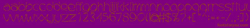 Trubble Font – Brown Fonts on Purple Background