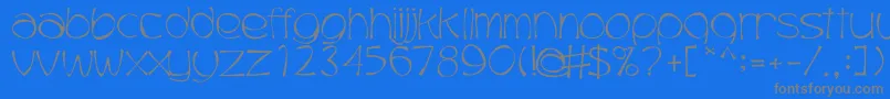 Trubble-Schriftart – Graue Schriften auf blauem Hintergrund