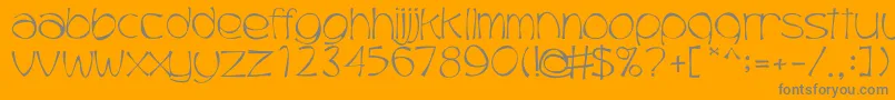 Trubble Font – Gray Fonts on Orange Background