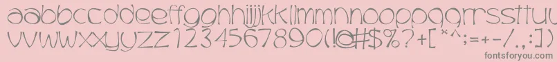 Trubble Font – Gray Fonts on Pink Background