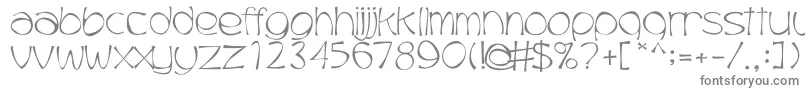 フォントTrubble – 白い背景に灰色の文字