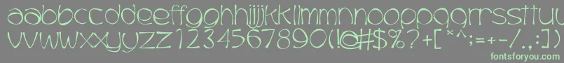 Trubble Font – Green Fonts on Gray Background