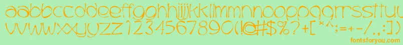 Trubble Font – Orange Fonts on Green Background