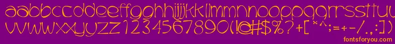 Trubble Font – Orange Fonts on Purple Background