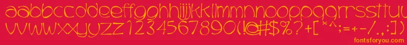 Trubble Font – Orange Fonts on Red Background