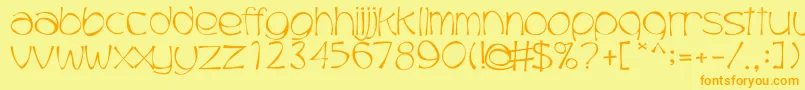 Trubble Font – Orange Fonts on Yellow Background