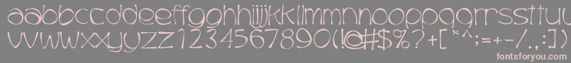 Trubble Font – Pink Fonts on Gray Background