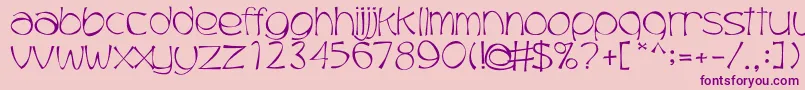 Trubble Font – Purple Fonts on Pink Background