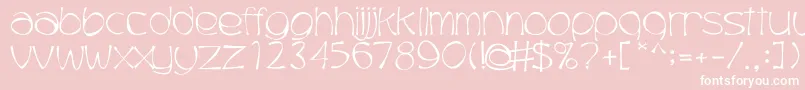 Trubble Font – White Fonts on Pink Background