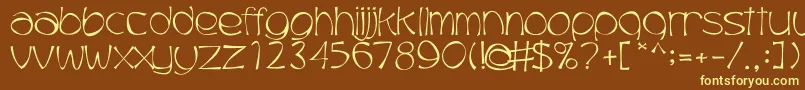 Trubble Font – Yellow Fonts on Brown Background