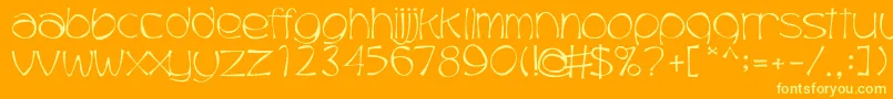 Trubble Font – Yellow Fonts on Orange Background