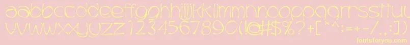 Trubble-Schriftart – Gelbe Schriften auf rosa Hintergrund